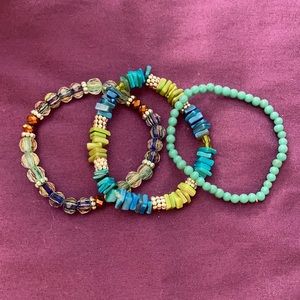Stacked Beaded Bracelets Set NWOT
